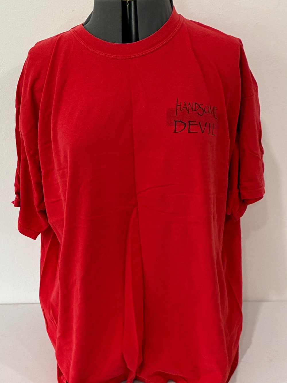 Gildan XXL Red Corvette "Handsome Devil" Graphic Tee - Vintage Style Muscle Car